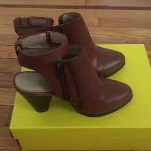 Kenneth Cole Reaction Shoes - Leather open heel ankle strap booties Kenneth Cole Reaction Shoes - Leather open heel ankle strap booties